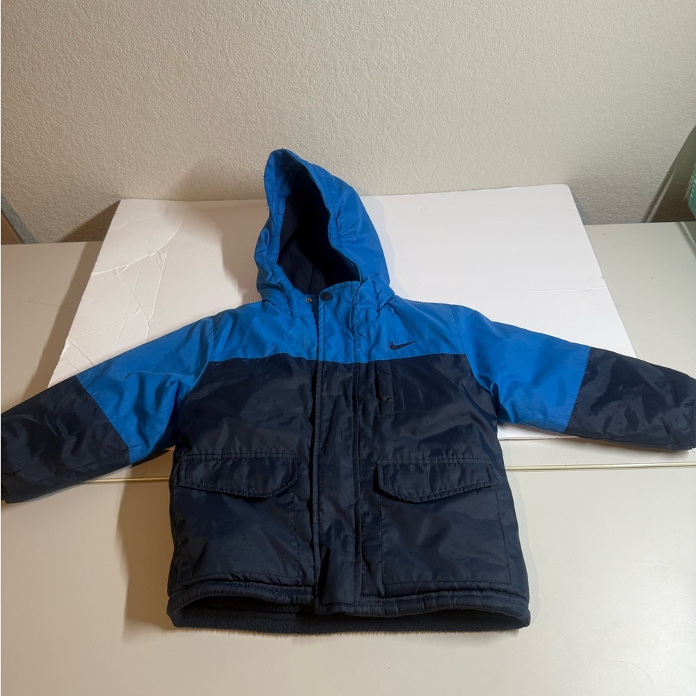 Nike Blue and Dark Blue Hooded Jacket